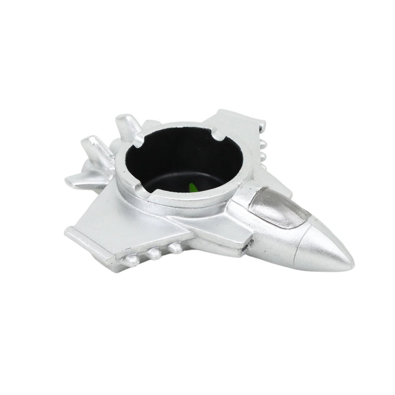 Resin Fighter Jet Silver Ashtray SS-1816