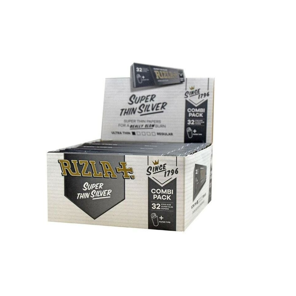 Rizla Silver King Size Slim Rolling Papers & Filter Tips Combi Pack