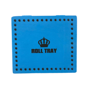 Roll Tray Wooden Storage Box — Large Blue