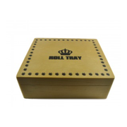 Roll Tray Wooden Storage Box — Large Brown