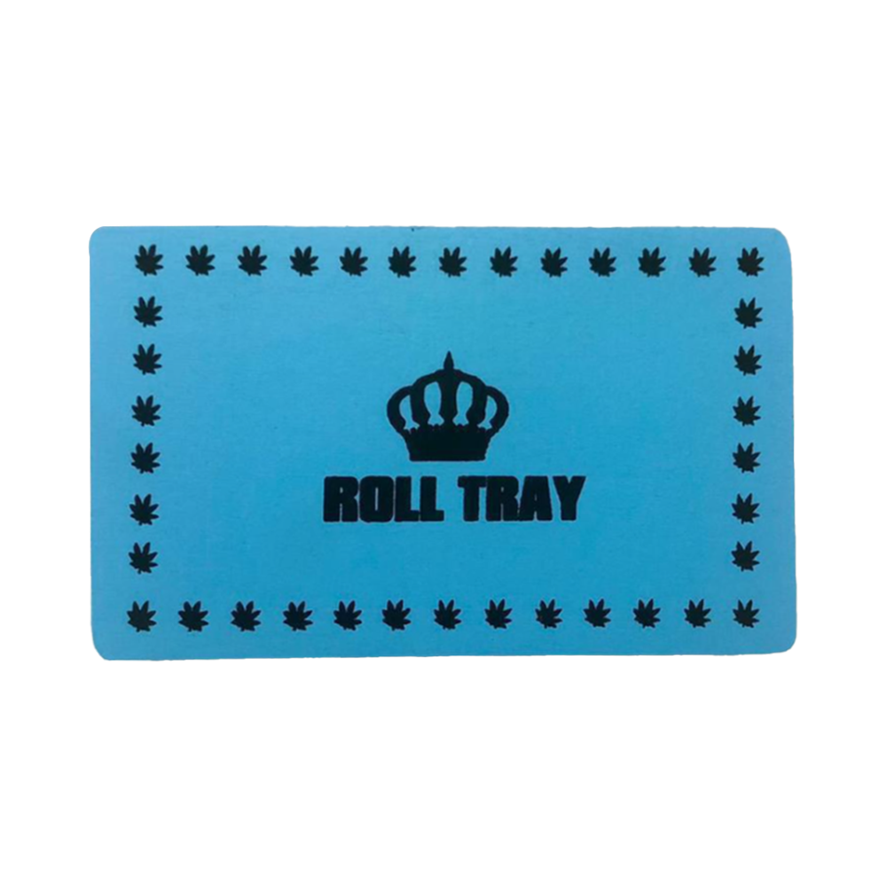 Roll Tray Wooden Storage Box Medium Blue