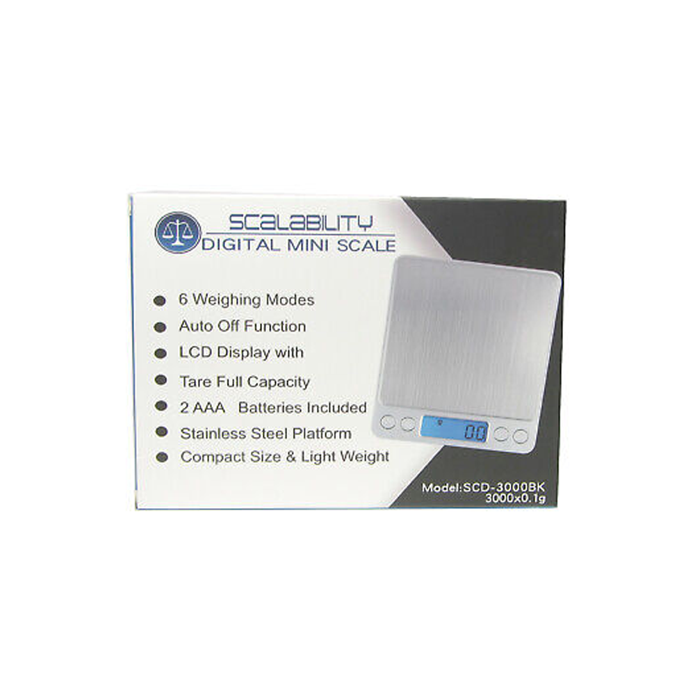 Scalability SCD-3000BK Digital Scale 3000g x 0.1g