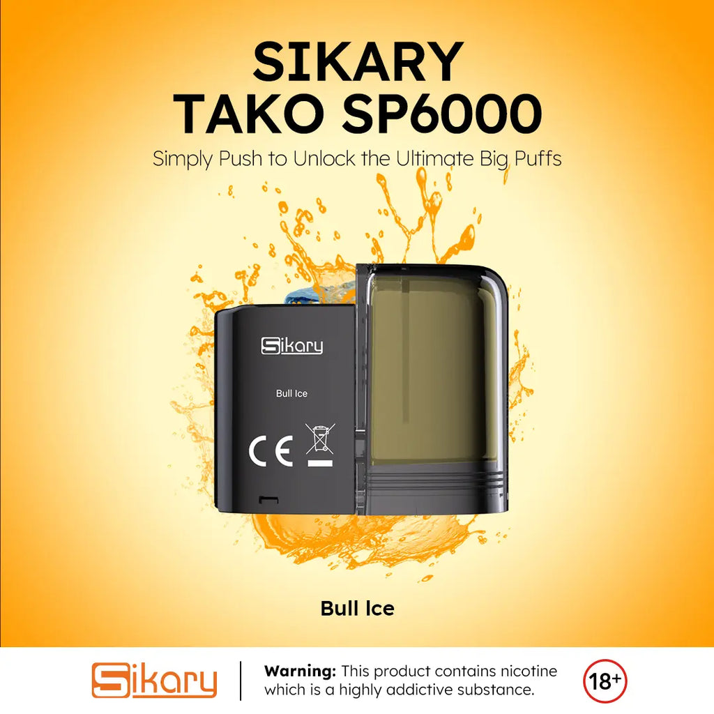 Sikary TAKO SP6000 Bull Ice prefilled vape kit official image