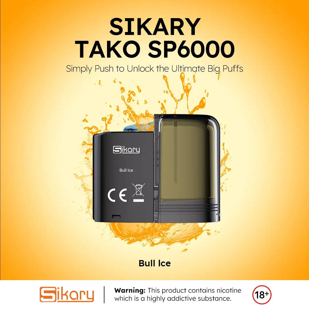 Sikary TAKO SP6000 Bull Ice prefilled vape kit official image