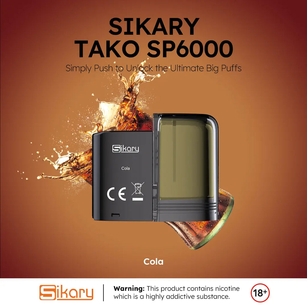 Sikary TAKO SP6000 Cola prefilled vape kit official image