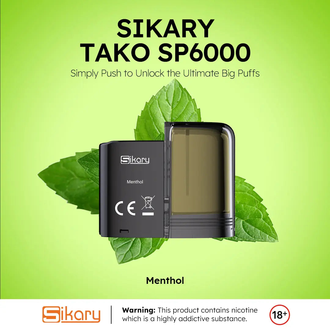 Sikary TAKO SP6000 Menthol prefilled vape kit official image