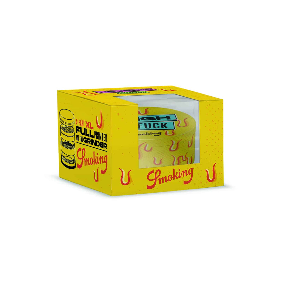 Smoking High AF 4-Part XL Metal Grinder retail box
