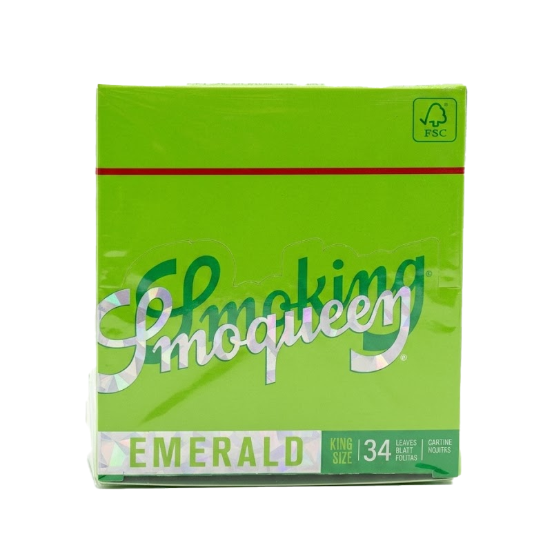 Smoking Smoqueen Emerald King Size Rolling Papers 34 Leaves