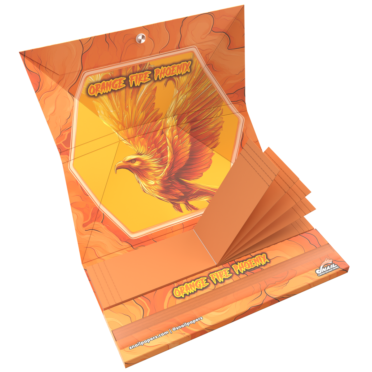 Snail Orange Fire Phoenix King Size Slim Papers + Tips + Rolling Tray