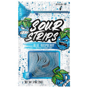 Sour Strips Blue Raspberry Candy 3.4oz/96g