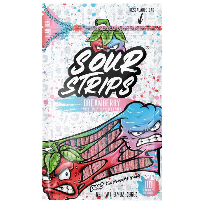 Sour Strips Dreamberry 3.4oz/96g retail bag