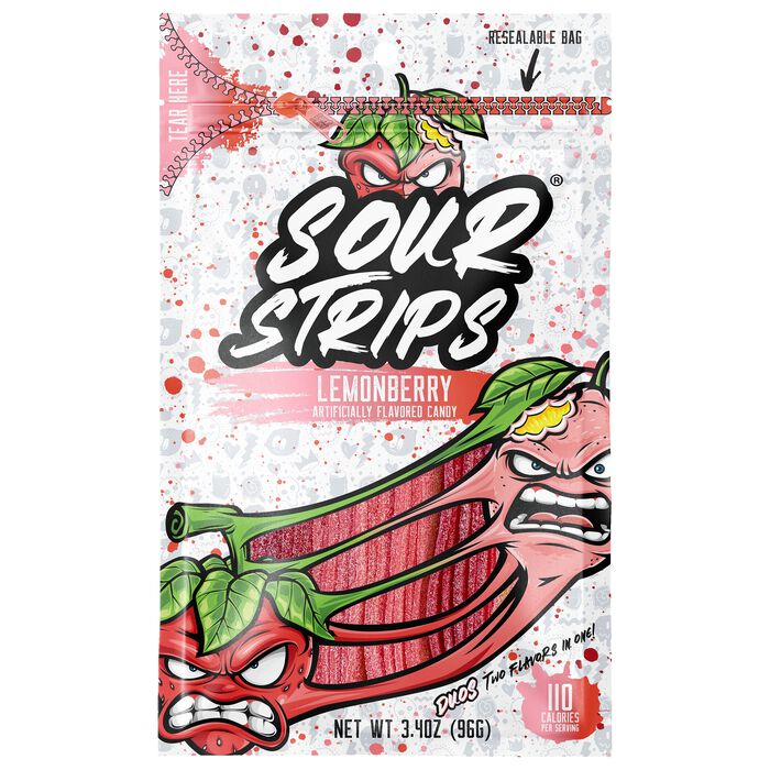 Sour Strips Lemon berry 3.4oz/96g retail bag