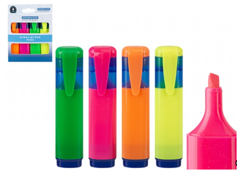 Kensington Highlighter Pens – 4 Pack