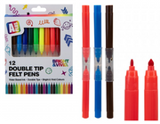 A Plus Double Tip Felt Pens – 12 Pack