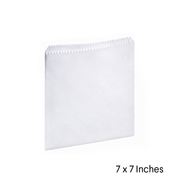 Sulphite Strung Flat Paper Bags 7 x 7in | 1000 Pack