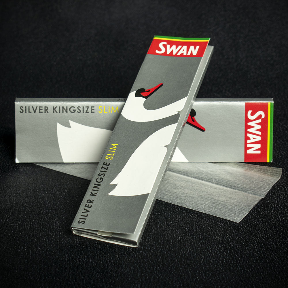 Swan Silver King Size Slim Rolling Papers - 32 Leaves