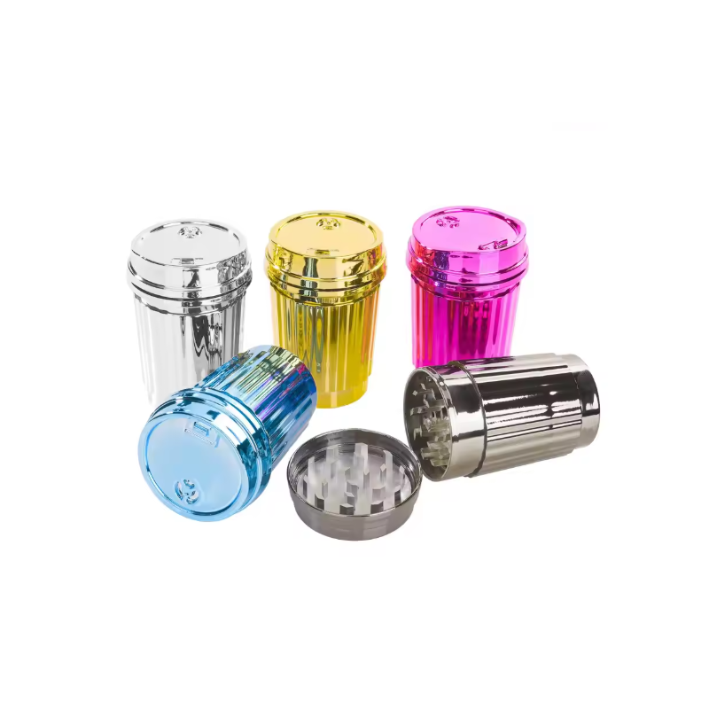 The Smoke Land Coffee Cup 4-Part Metal Grinder 63mm — assorted colours