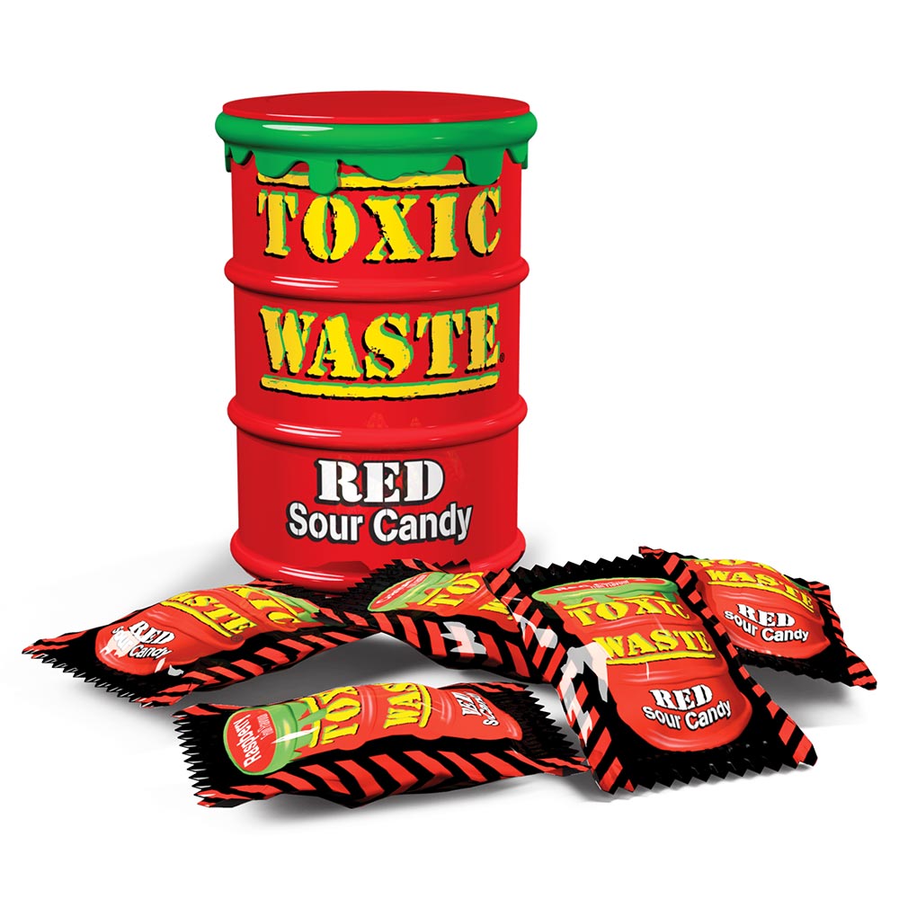 One Toxic Waste Red Sour Candy drum 42g