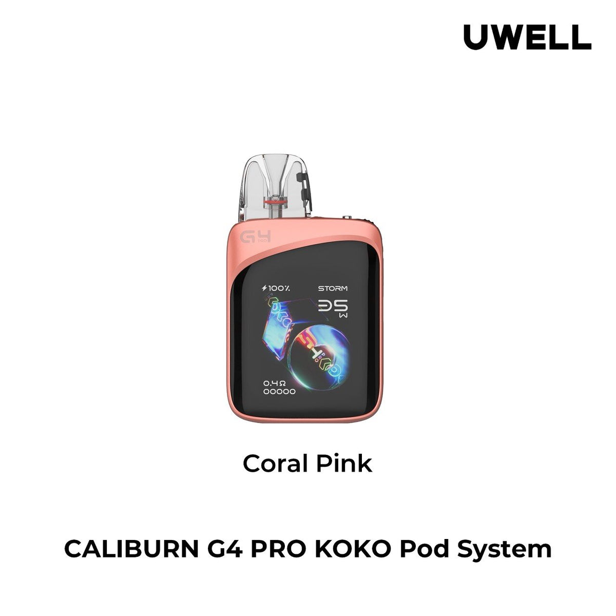 Uwell Caliburn G4 Pro KOKO Refillable Pod Kit - Coral Pink