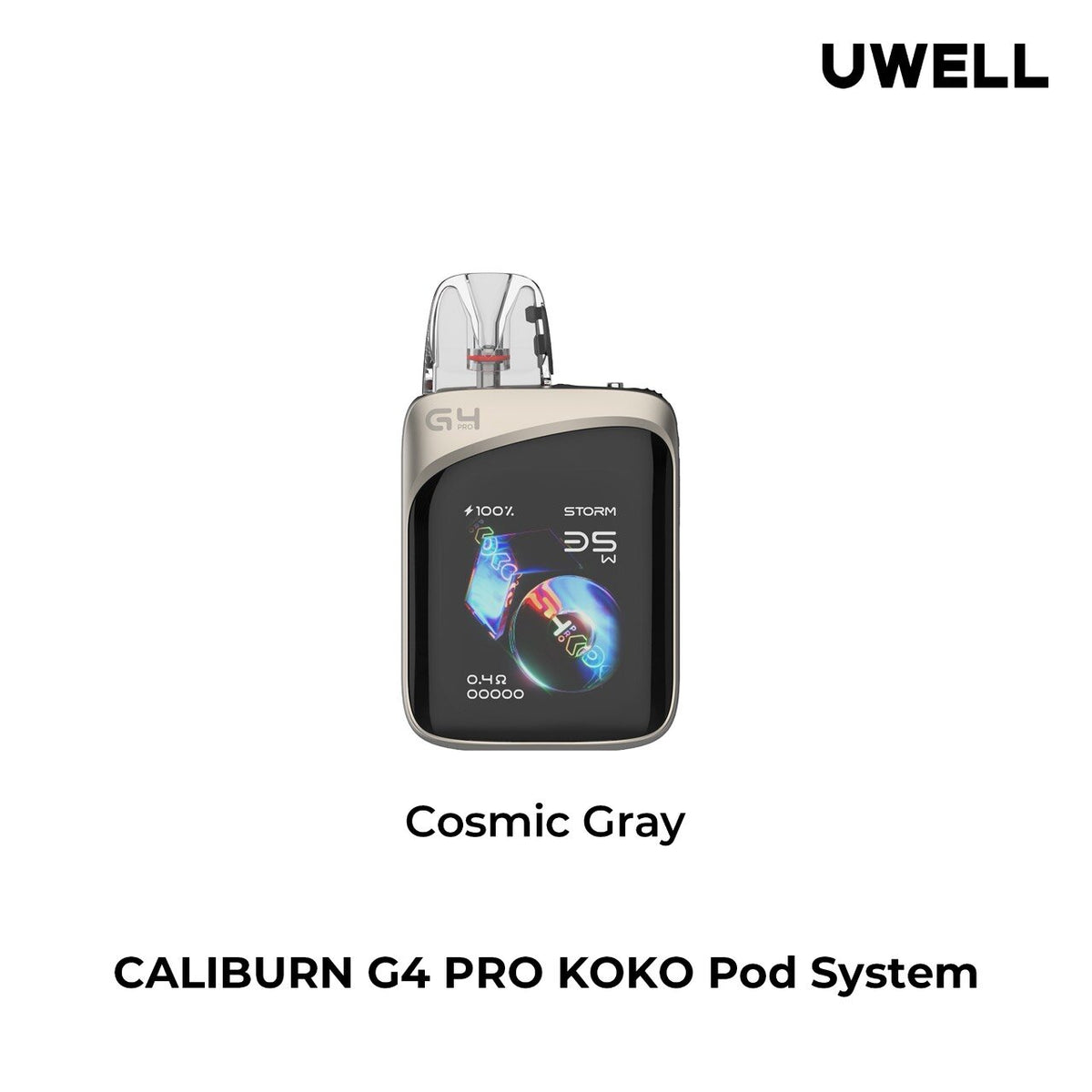 Uwell Caliburn G4 Pro KOKO Refillable Pod Kit - Cosmic Grey