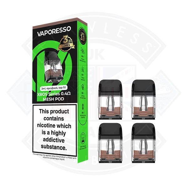 Vaporesso XROS COREX 3.0 Replacement Pods — 4 Pack - 0.4Ω 2ml