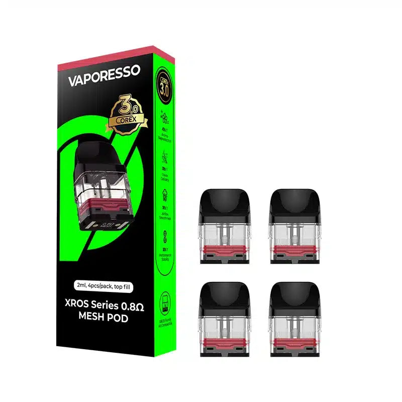 Vaporesso XROS COREX 3.0 Replacement Pods — 4 Pack - 0.8Ω 2ml