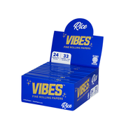 Vibes Blue King Size Slim Rice Papers with Tips