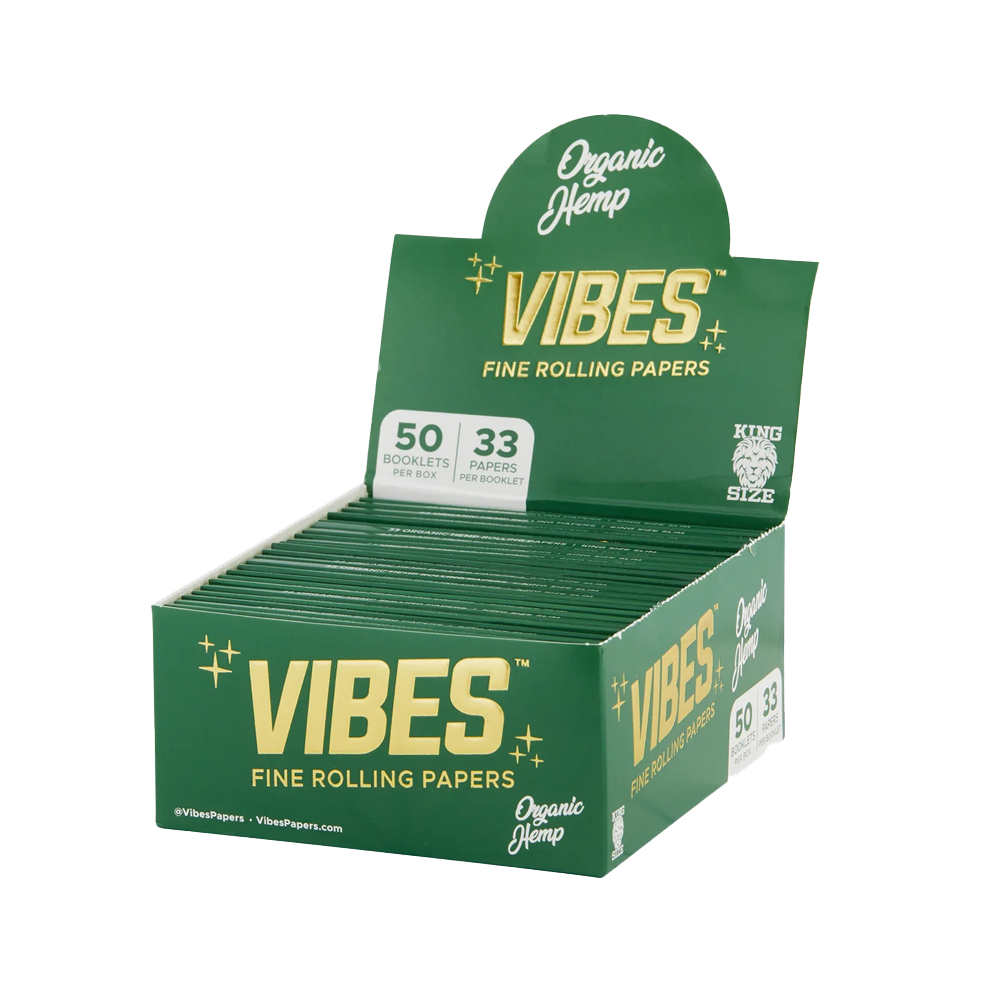 Vibes Organic Hemp King Size Slim Rolling Papers