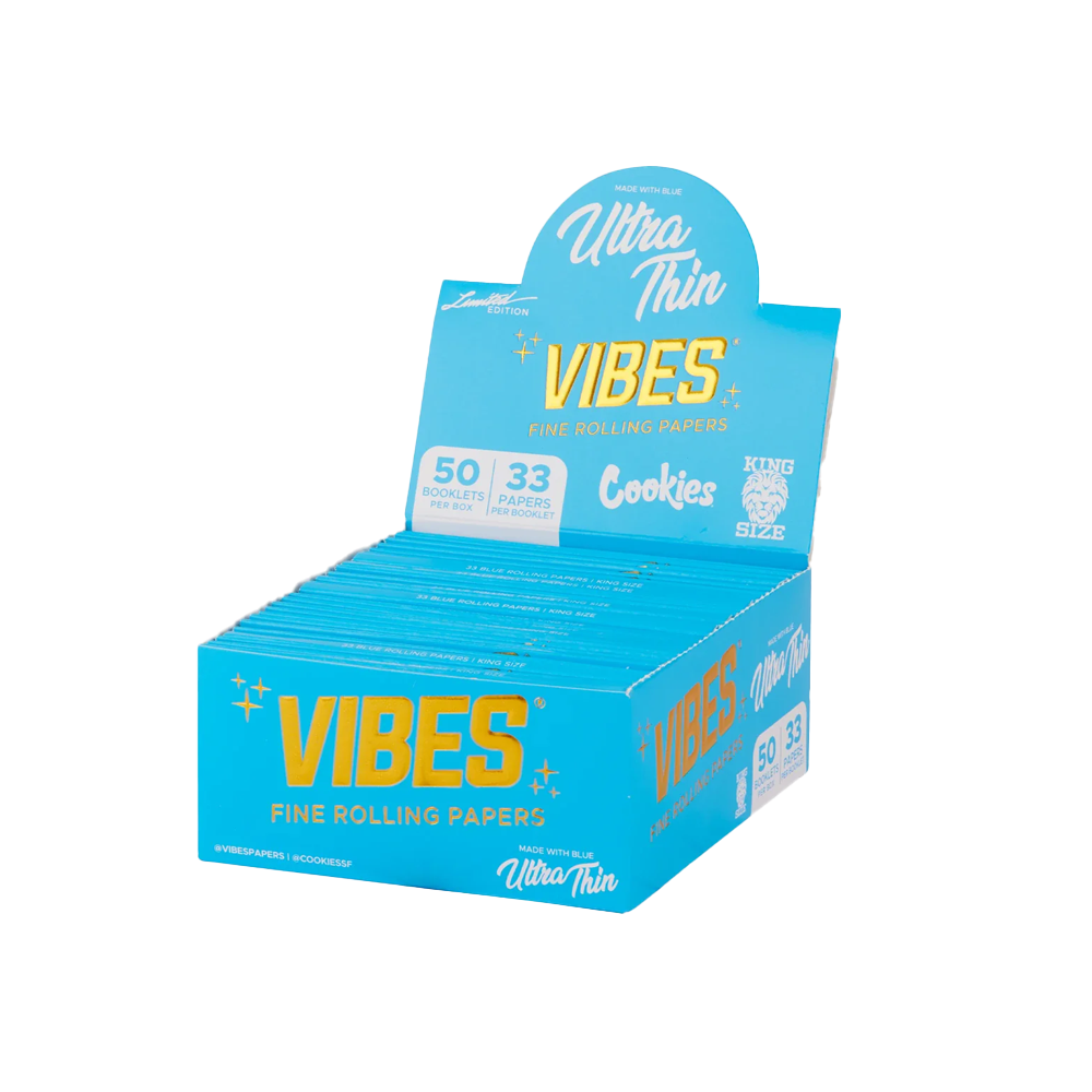 Vibes x Cookies Blue King Size Slim Rolling Papers