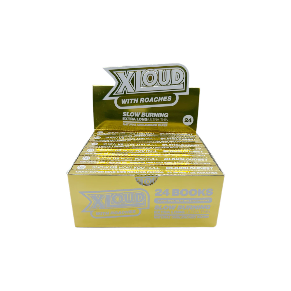 Xloud Natural Gold Extra Long Papers + Roaches