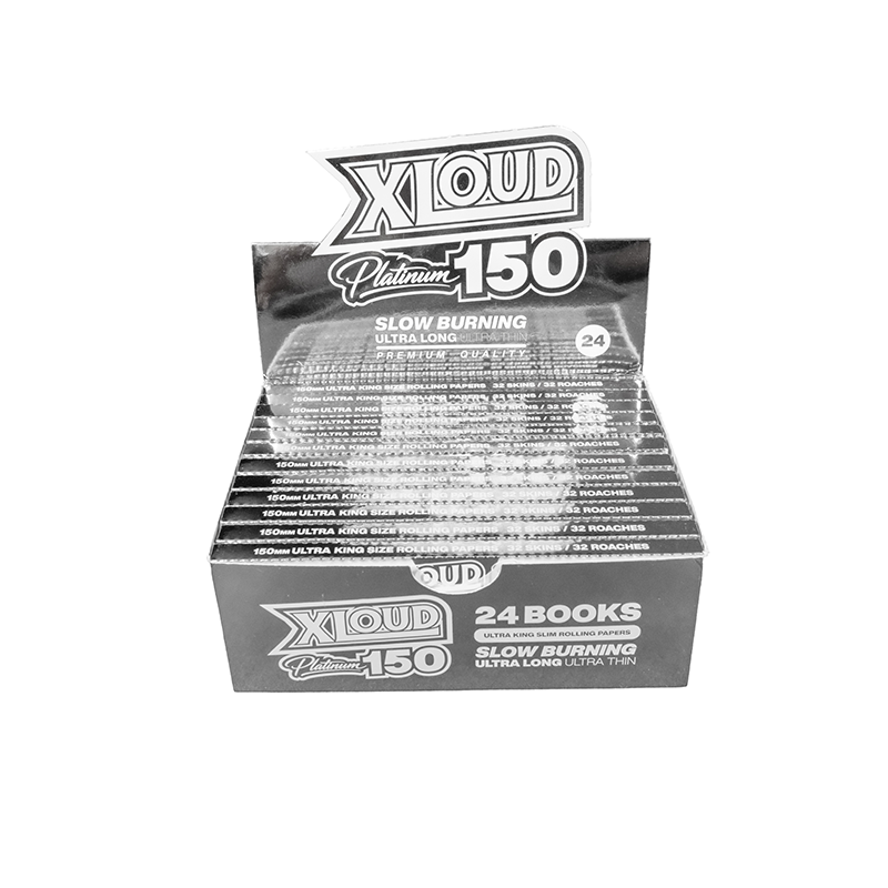 Xloud Platinum 150 Ultra King Size Papers + Roaches