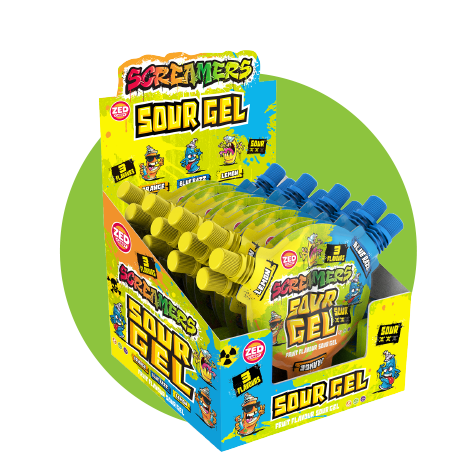 Zed Candy Screamers Sour Gel 45g tubes in assorted flavours; one random flavour supplied