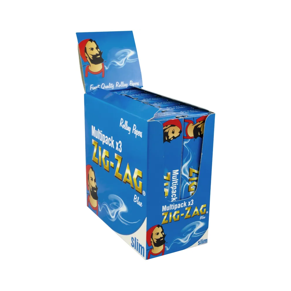 Zig-Zag Blue King Size Slim Rolling Papers 3-Pack