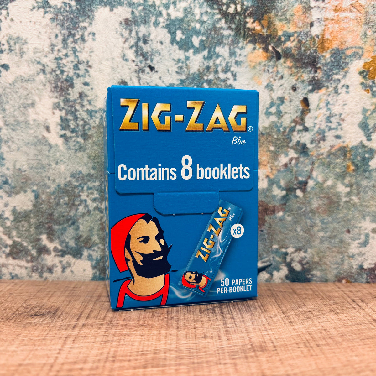 Zig-Zag Blue Regular Slim Rolling Papers 8-Pack Multipack