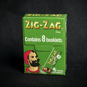 Zig-Zag Green Regular Rolling Papers – 8 Booklets