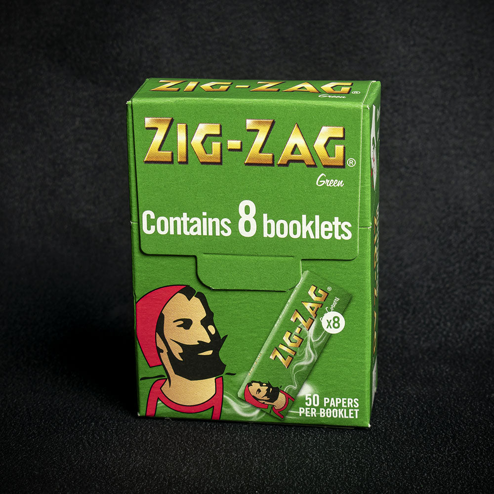 Zig-Zag Green Regular Rolling Papers 8 Pack